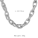 Punk Choker Metal Thick Chain Unisex Hip Hop Necklace Necklace Statement Jewelry