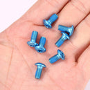 12pcs M5x8mm Disk Brake Bolts T25 Bike Bottle Holder Bolts Screw (Blue) Newly