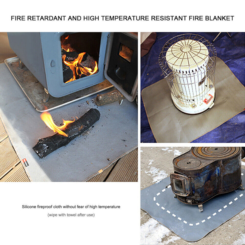 Outdoor Fire Retardant Blanket Fireproof Thermal Resistant Mat (S 45x45cm) Newly
