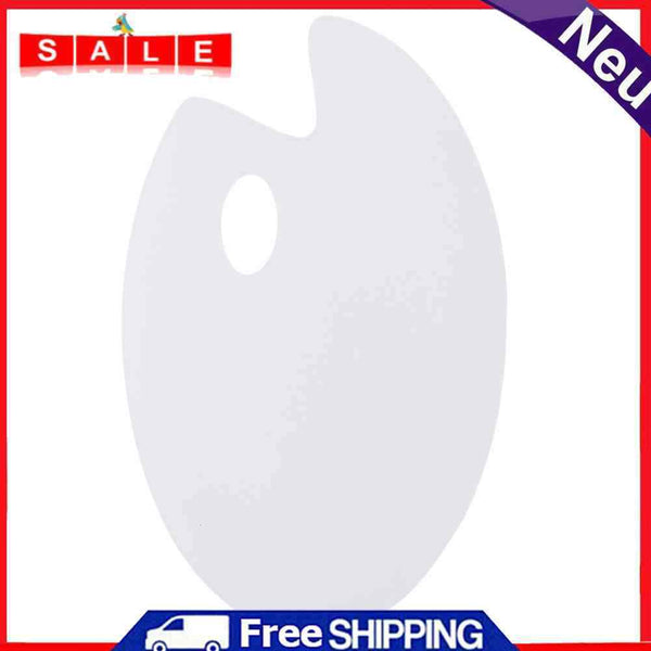 Plastic Transparent Oval Painting Palette Clear Watercolor Paint Mixing Board