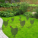Acrylic Hollow Chicken Ornaments Backyard Lawn Stakes Yard Art Decor (C) Newly