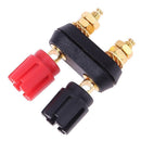 1pc Amplifier Speaker Banana Plug w/Red + Black Pair Clamps Plugs