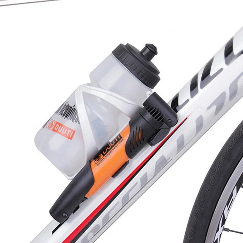 Portable Folding Bicycle Air Pump Inflator for Presta Schrader Valve Orange