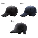 Dad Hats Middle-aged Men Cap With Windproof Earflaps Winter Warm Baseball Cap