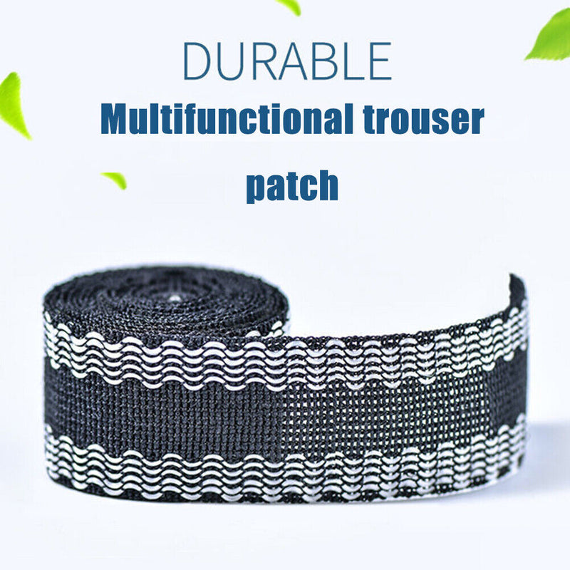 1.2m Self Adhesive Pant Edge Paste Cloth Sewing Trouser Mouth Paste (Black)