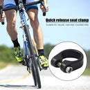28.6mm Bicycle Seat Post Clip Aluminum MTB Road Bike Seatpost Clamp (Black)