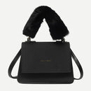Lady Casual Scrub PU Shoulder Crossbody Bags Plush Handle Travel Clutches Totes