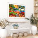 Seaside Scenery Oil Paint By Number Kit DIY Acrylic Painting on Canvas Framel