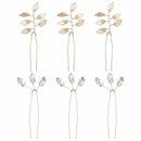 Girls Ornaments Handmade Crystal Leaves Pins Clips Headwear Women Hairpins