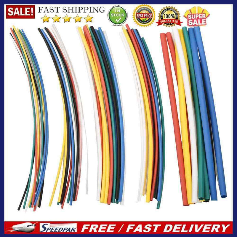 70pcs 5 Size Assortment 2:1 Heat Shrink Tubing Tube Sleeving Wrap Wire Cabl