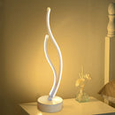 18W LED Table Lamp Spiral Acrylic Bedside Lamp Night Light (EU Warm White)