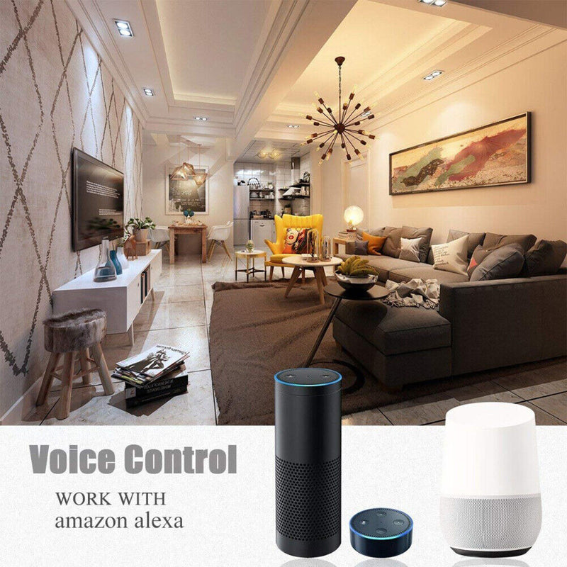 E27 Dimmable WIFI Smart Down Light APP Remote Control Recessed Ceiling Lamp