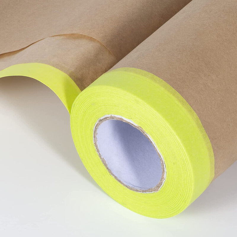 12m Auto Spray Paint Masking Kraft Paper Film Roll for Furniture Car (15cm)