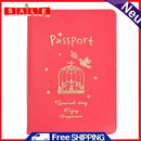 Simple Travel Passport Cover PU Multifunction Tickets Card Holder Case (Red)