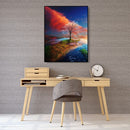 Painting By Numbers DIY Color Tree Hand Painted Canvas Oil Wall Art Picture Kit