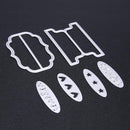 6pcs Birthday Motto DIY Punch Molds Stencil Scrapbook Template Embossing