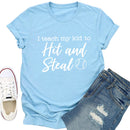 Independence Day Print Letter Tea T-Shirt (Pink S)