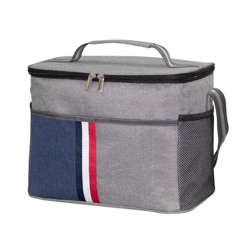 Oxford Cloth Cooler Bag Adjustable Insulated Lunch Bag Fresh Keeping for Outdoor