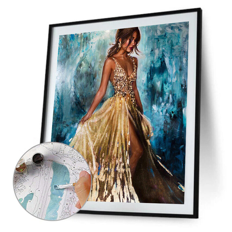 Elegant Girl 40x50cm Oil Paint By Numbers Picture DIY Home Decor (S745)