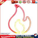 Fire Flame Neon Sign Light LED Hanging Wall Night Lamp Decor (Red White) Newly