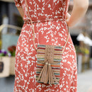 Straw Mobile Phone Bag Ethnic Style Woven Tassel Small Satchel Crossbody Bags
