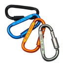 D Shaped Camping Locking Carabiner Aluminum Alloy Hook Ring Key Buckle