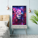 Handmade DIY Full Round Drill Diamond Painting 5D Starry Lion Poster Kit