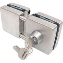 Security 4 Bolts 10-12mm Glass Lock Both Sides Open Double Glass Door Lock