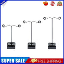 Acrylic Metal Stud Earring Display Rack Stand Jewelry Holder (Black 3pcs)