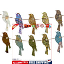 Bird Garland 10 Pack Bird Hanging Ornaments Decoration Bookmark with Ropes