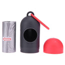 Pet Dog Garbage Clean up Bags Holder Dispenser + Poop Bags Set(Gray+Red) Newly