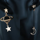 Long Temperament Drop Dangle Earrings Star Moon Asymmetrical Stud Earring