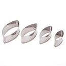 Lotus Petal Fondant Cake Decor Tools Stainless Steel Baking Mold (4pcs)