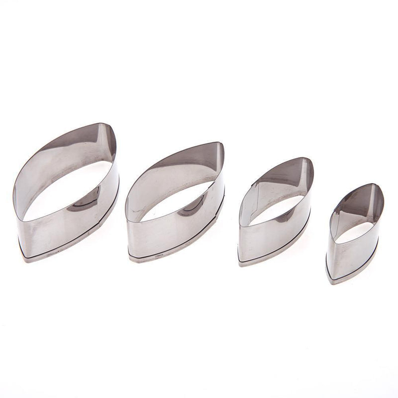 Lotus Petal Fondant Cake Decor Tools Stainless Steel Baking Mold (4pcs)
