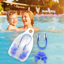 Waterproof Soft Summer Swimming Earplugs + Nose Clip Kits Swim Dive Supplies