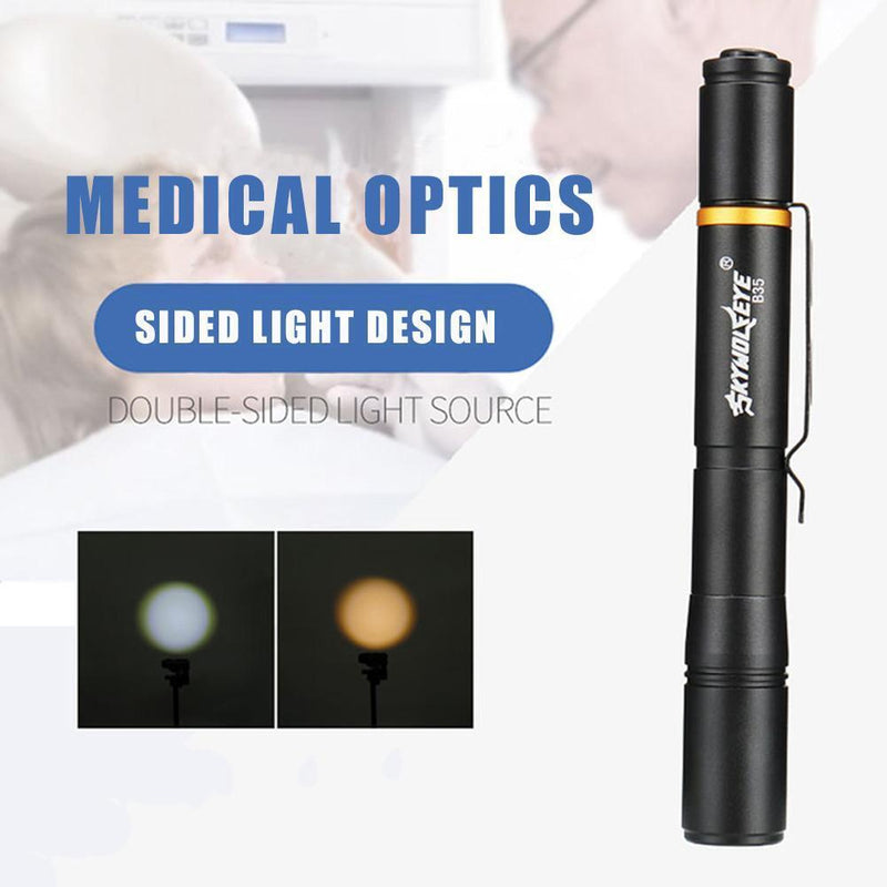 5pcs Aluminum Alloy LED Double-sided Light Souce Medical Pen Flashlight