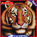 Full Cross Stitch 14CT Cotton Thread DIY Tiger Stamped Needlework Craft Home Art