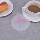 Cartoon Transparent Butterfly Silicone Anti Dust Cup Cover Mug Lid(Pink)