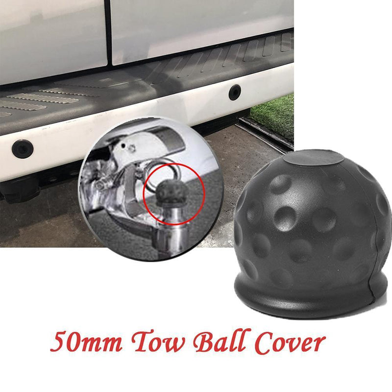 50mm Car Auto Tow Ball Cap Towing Hitch Caravan Trailer Towball Protect Black