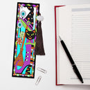 5D DIY Special Shape Drill Witch Cat Bookmark Tassels Rhinestone Mark Handcraft