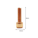 6x MTB Stem Bolts M5x18mm Titanium Plated Allen Hex Head Stem Screws with Was