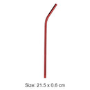 4pcs Reusable Drinking Straws Clean Brush Set Drinks Supplies (Red Bending)