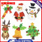 6pcs Christmas Cute Stickers Santa Claus Animal DIY Round Diamond Painting Kit