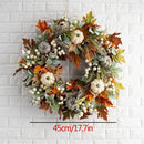 Decor Thanksgiving Pumpkin Wreath Door Hanging Wreath Flower Garland Frost Leaf