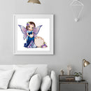 Big Eyes Girl 5D DIY Full Round Diamond Drill Painting Mosaic Canvas Handwork