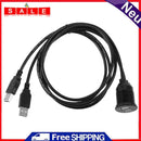 USB 2.0 Car Dash Board Cable Extension Dual Port Boat Male to Female Socket Cord