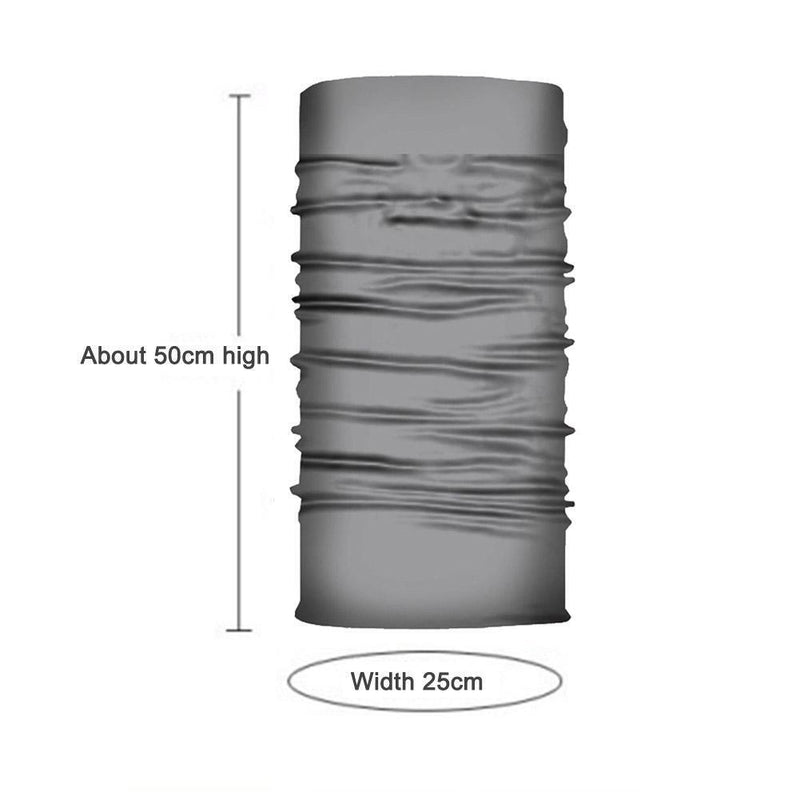 Cycling Camping Tube Scarf Outdoor Gaiter Bandana Headband (Light Grey)