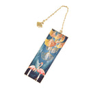 Flamingo Metal Bookmarks Brass Baking Varnish Ginkgo Leaf Pendant Book Marker