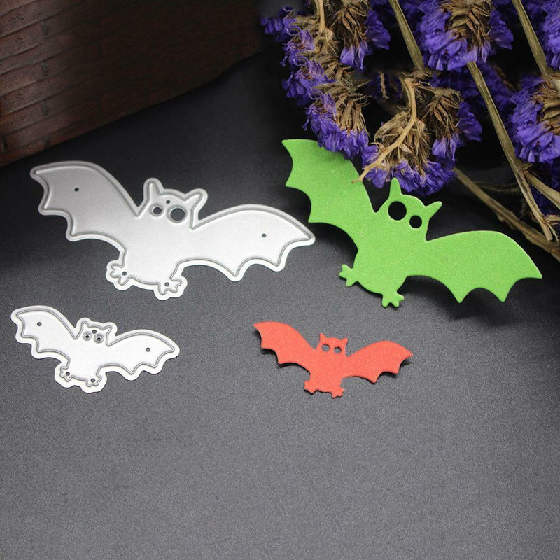 2pcs Halloween Bat Cutting Dies Stencils Decorative Embossing Scrapbooking