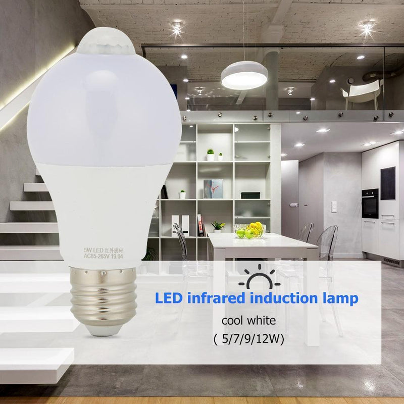LED PIR Bulb Light Night Light Motion Sensor Lamp for Home Lighting (12W)
